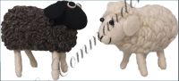 Moutons en laine pour crèche